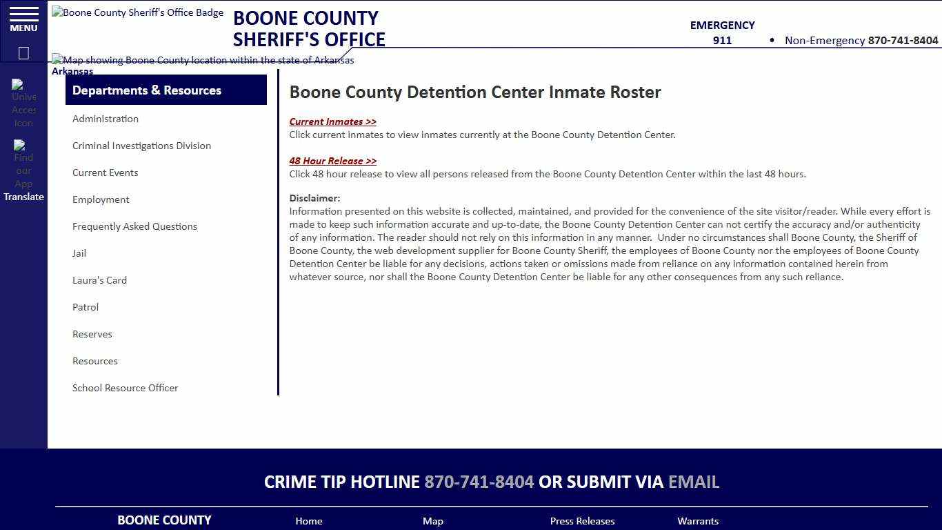Roster Choose - Boone County Sheriff AR